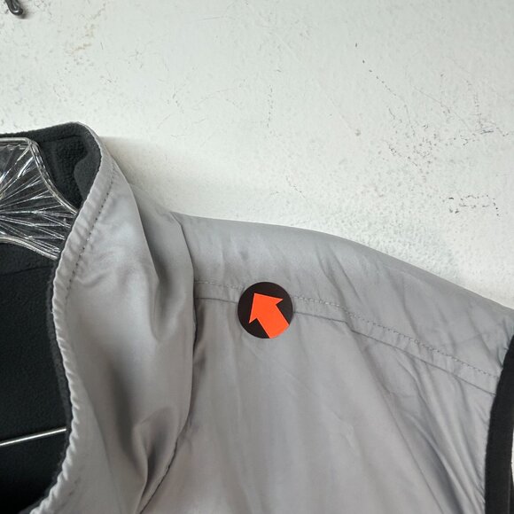 The North Face Vest Mens reversible vest grey blue Windstopper Fleece Full Zip - Picture 10 of 14